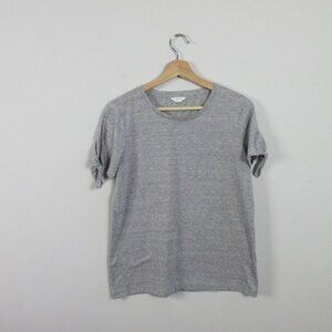 Club Monaco Tie Sleeve T-Shirt Women M Gray Short Sleeve Pullover Athleisure 106